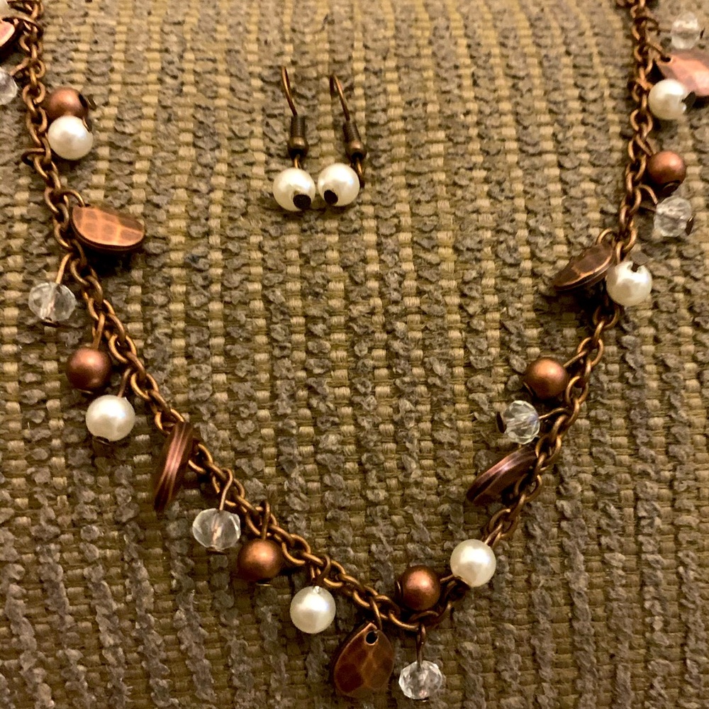 Necklace and earrings